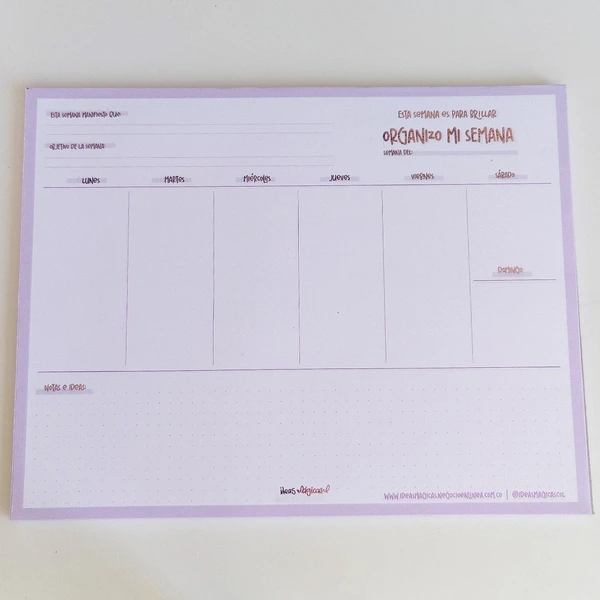 Block planner semanal Esta semana es para brilar